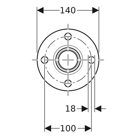 Geberit Mapress Therm Inox acél PN 10/16 karima,d35, DN32, ivóvízhez nem alkalmas 1.4301