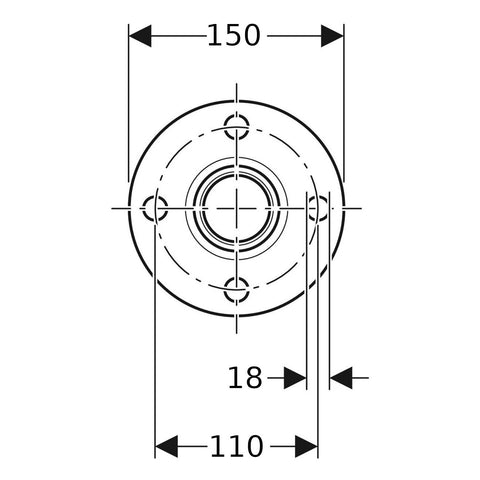 Geberit Mapress Therm Inox acél PN 10/16 karima, d42, DN40, ivóvízhez nem alkalmas 1.4301
