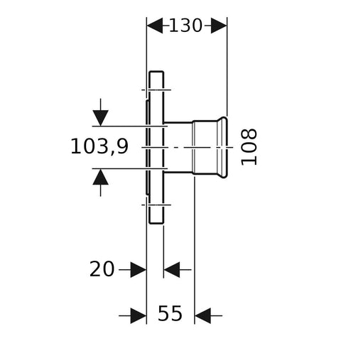 Geberit Mapress Therm Inox acél PN 10/16 karima, d108, DN100, ivóvízhez nem alkalmas 1.4301