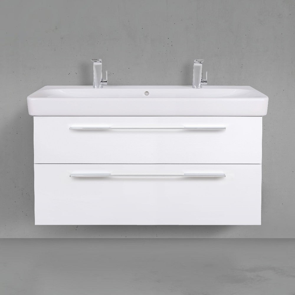 Geberit Smyle alsó szekrény dupla mosdóhoz, két fiókkal, 117x62,5x49cm 500.246.01.1