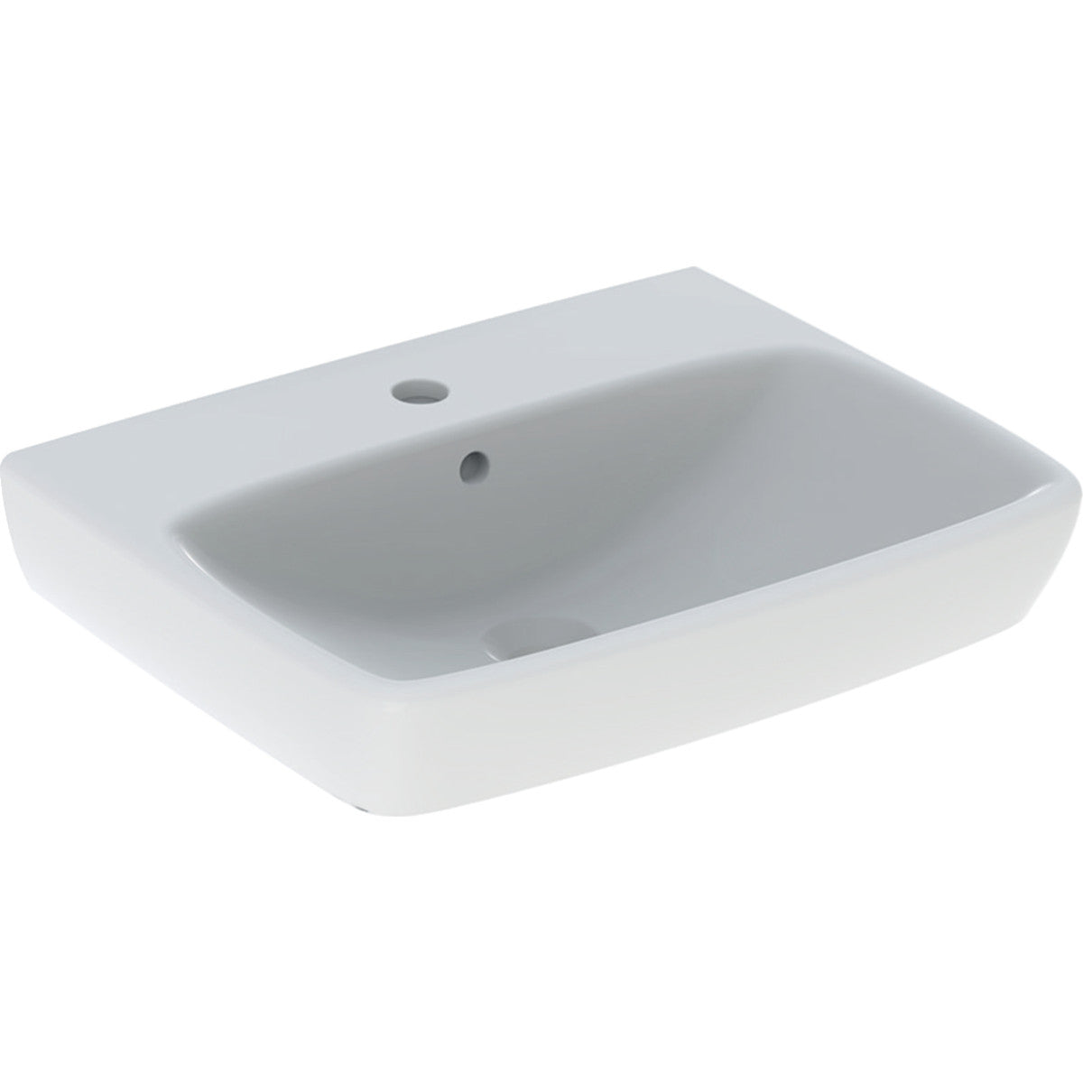 Geberit Selnova Square mosdó 55cm, csaplyuk középen, túlfolyóval (500.290.01.7) új termék