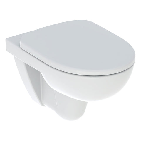 Geberit Selnova fali WC készlet, mélyöblítésű, zárt forma, Rimfree, WC-ülőkével, felső rögz.