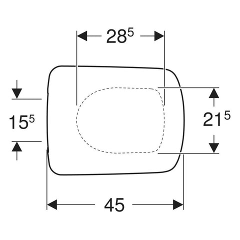 Geberit Selnova Compact WC tető szögletes, lecsapódás gátl. gyorskioldós zsanér, fehér