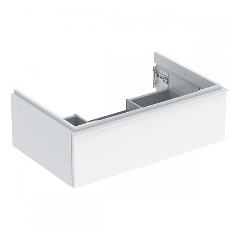 Geberit iCon alsó szekrény mosdóhoz, egy fiókkal 74x24x47,7cm középen szifonkivágás, fehér
