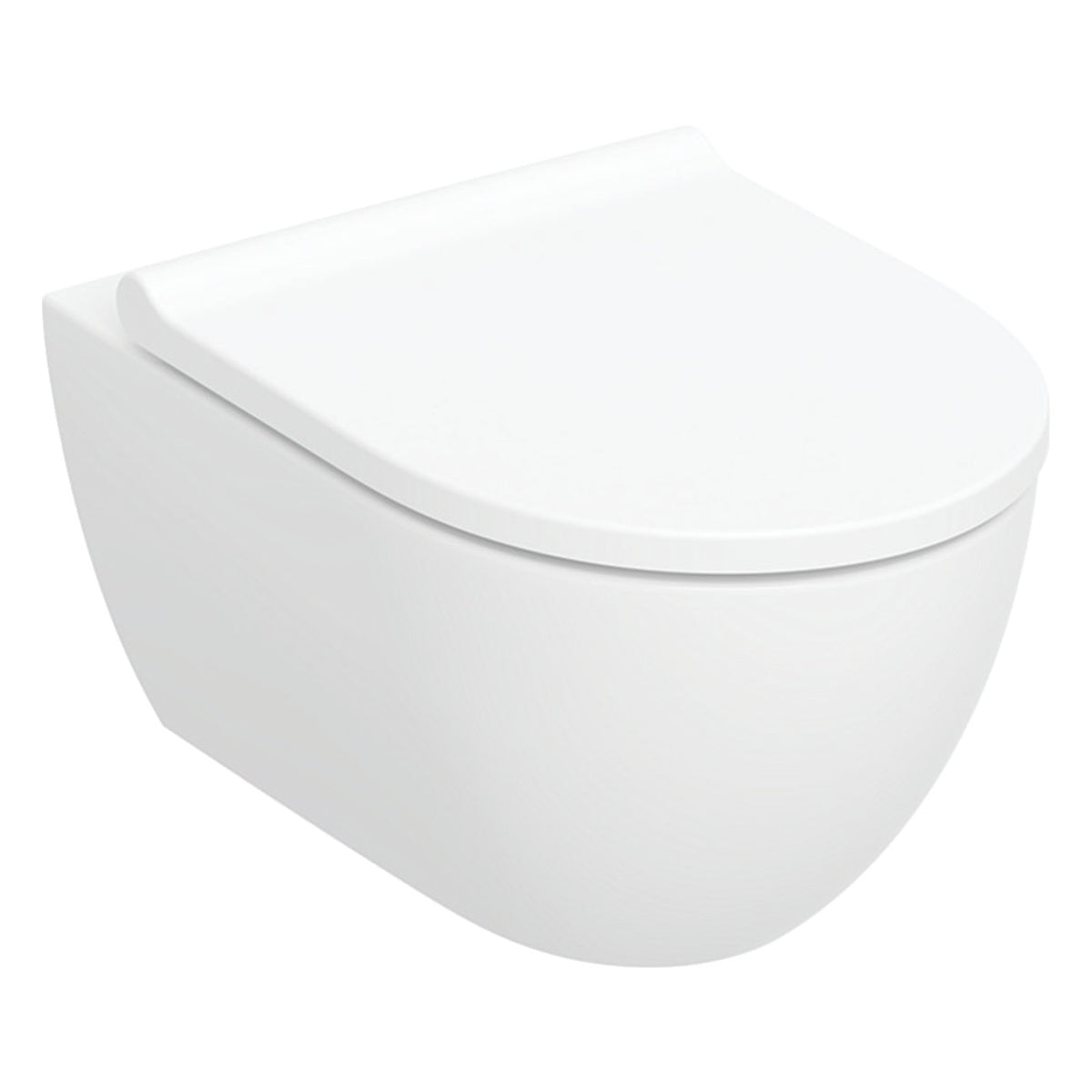 Geberit Acanto fali WC készlet,mélyöblítésű, Rimfree, zárt forma, TurboFlush, WC-ülőkével, KeraTect