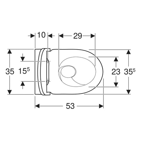 Geberit Acanto fali WC készlet,mélyöblítésű, Rimfree, zárt forma, TurboFlush, WC-ülőkével, KeraTect