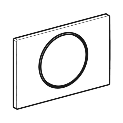 Geberit Sigma10 Round nyomólap öblítés-stop, fényes króm/matt fekete, easy-to-clean bevonat