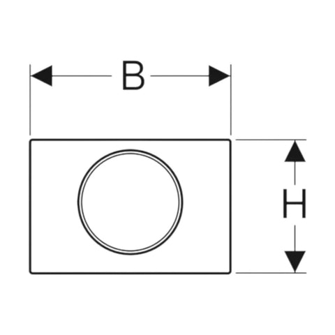 Geberit Sigma10 Round nyomólap öblítés-stop, fényes króm/matt fekete, easy-to-clean bevonat