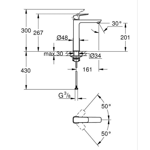 Grohe Cubeo mosdó csaptelep, XL-es méret