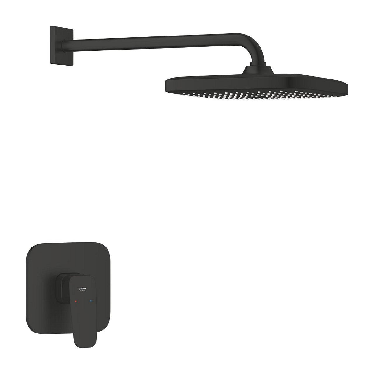Grohe Cubeo zuhany csaptelep, színkészlet + Tempesta 250 fejzuhannyal, matt fekete