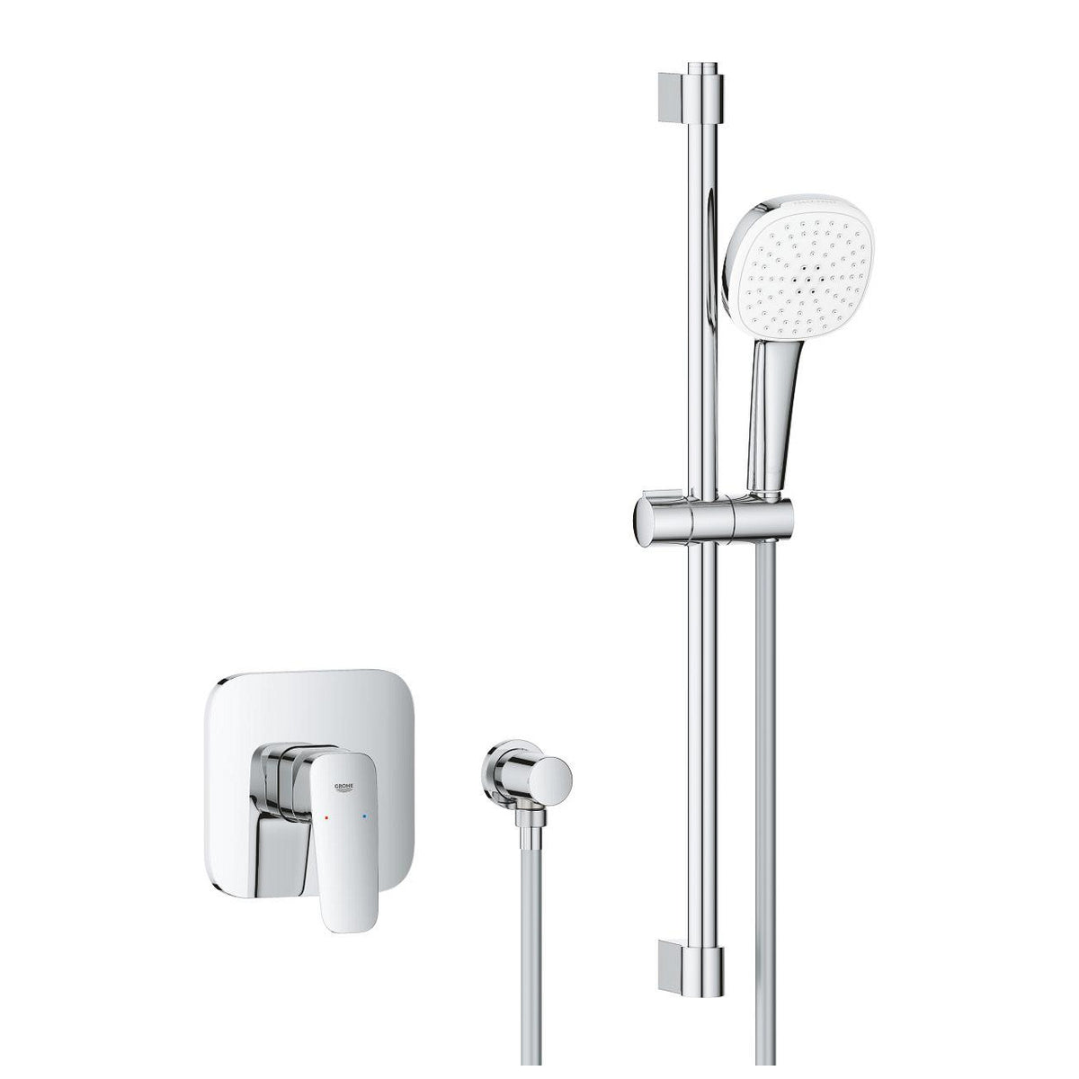 Grohe Cubeo zuhany csaptelep, színkészlet + Tempesta Cube 110 zuhanyszett