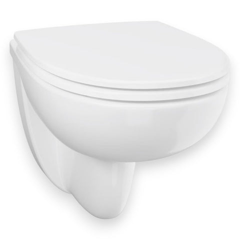 Grohe Bau Ceramic WC csésze, fali, perem nélküli + WC ülőke lecsapódásgátlóval