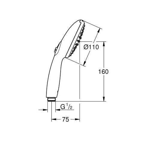 Grohe Tempesta 110 kézizuhany 2 funkciós