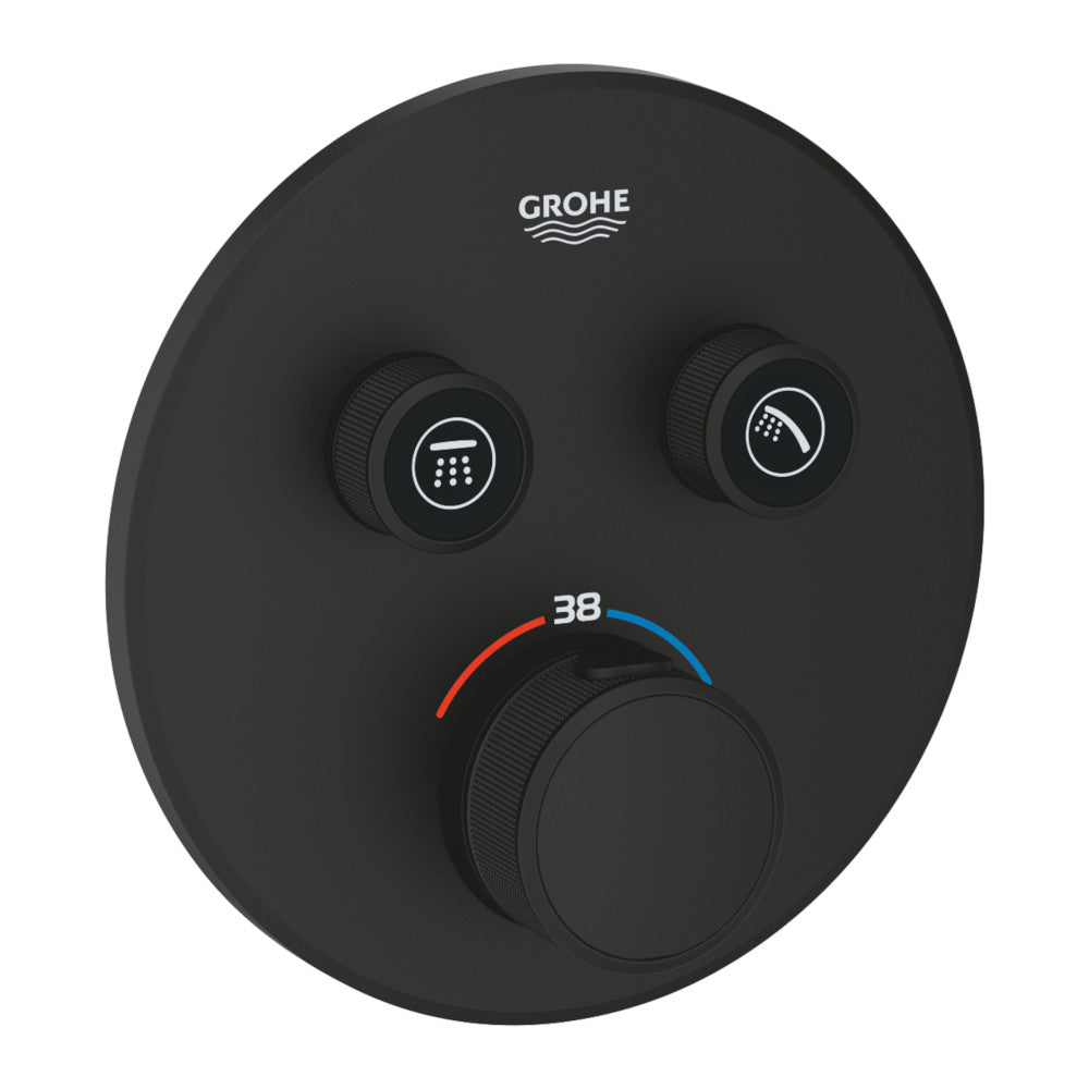 Grohe Grohtherm SmartControl termosztátos keverő, 2-utas váltóval, szín: phantom black