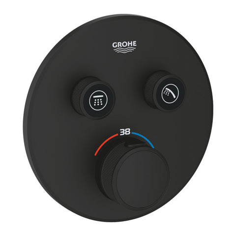 Grohe Grohtherm SmartControl termosztátos keverő, 2-utas váltóval, szín: phantom black