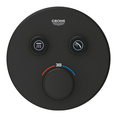 Grohe Grohtherm SmartControl termosztátos keverő, 2-utas váltóval, szín: phantom black