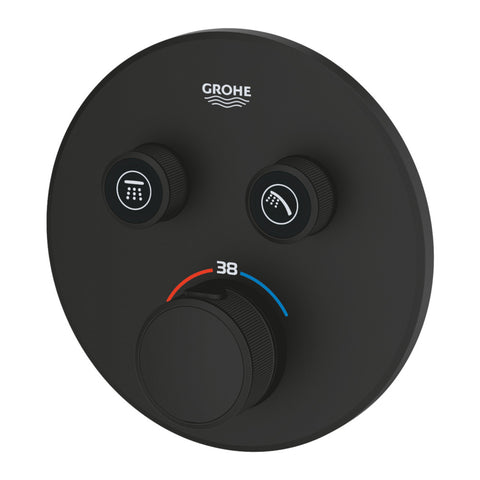 Grohe Grohtherm SmartControl termosztátos keverő, 2-utas váltóval, szín: phantom black