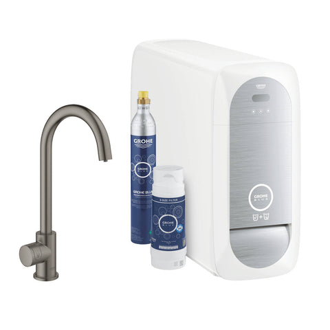 Grohe Blue Home Mono C-kifolyós kezdőkészlet, Brushed Hard Graphite