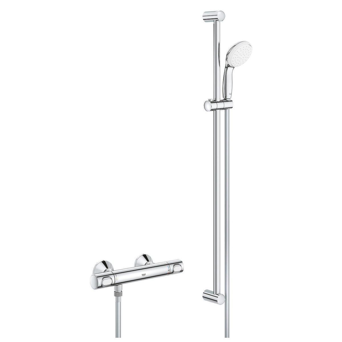 Grohe Grohtherm 500 termosztátos zuhany csaptelep, zuhanyszettel (Tempesta zuhanyfej, 900mm tartó)