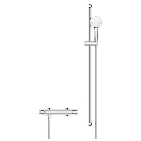 Grohe Grohtherm 500 termosztátos zuhany csaptelep, zuhanyszettel (Tempesta zuhanyfej, 900mm tartó)