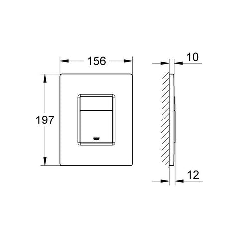 Grohe Skate Cosmopolitan wc tartály nyomólap króm (38732000)