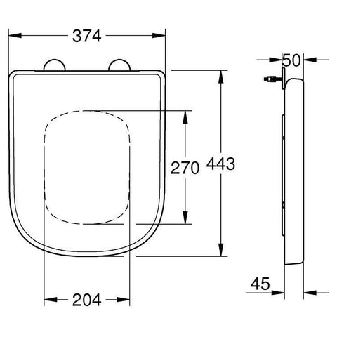 Grohe Euro Ceramic WC ülőke, soft close 39330001