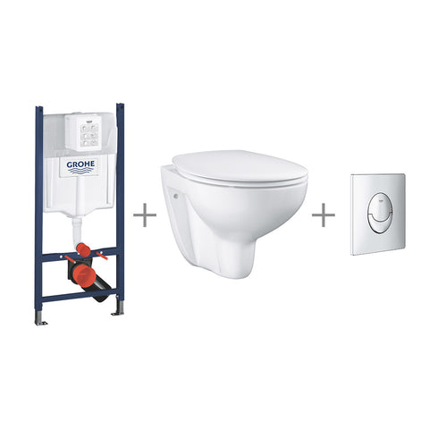 Grohe Rapid SL 4 az 1-ben WC szett króm nyomólappal