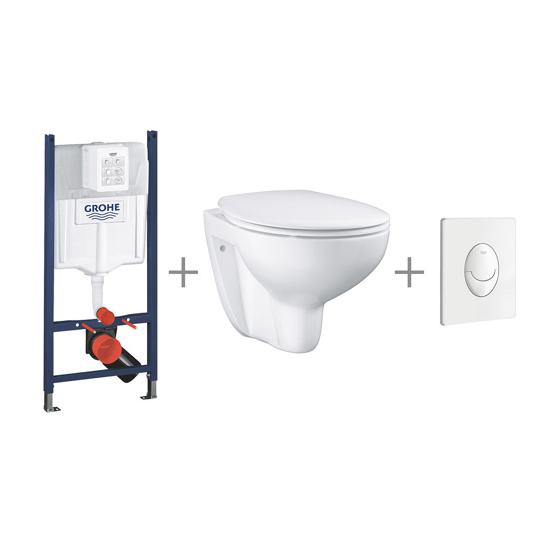 Grohe Rapid SL 4 az 1-ben WC szett fehér nyomólappal