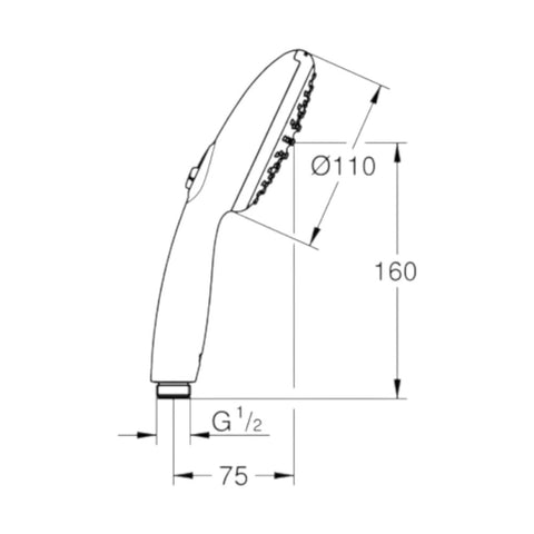 Grohe Tempesta 110 kézizuhany 2 funkciós, matt fekete