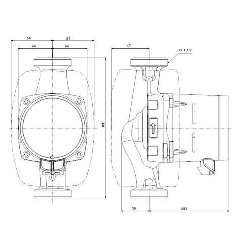 GRUNDFOS ALPHA1 25-80 180 mm 230 V