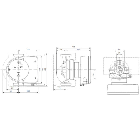GRUNDFOS MAGNA1 25-120 180 1x230V PN10