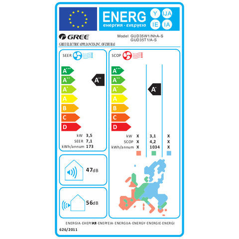 Gree mono split klíma szett kazettás 3.5 kW