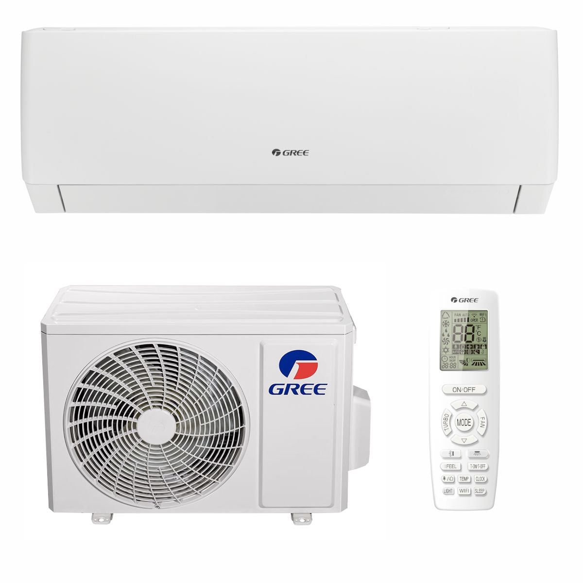 Gree multi split klíma szett - kültéri: 5,3kW(GWHD/18), beltéri: 2 x 2,5kW (Pulse)