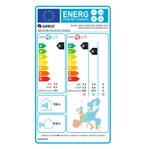 Gree Dark Pro mono split klíma szett 3.5 kW