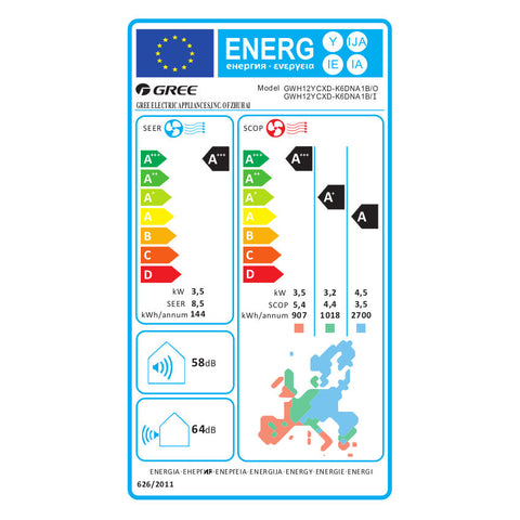 Gree Amber UV mono split klíma szett 3.5 kW