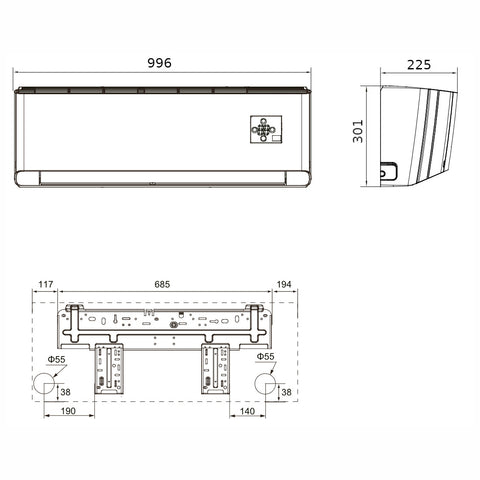 Gree Amber Royal mono split klíma szett 3.5 kW