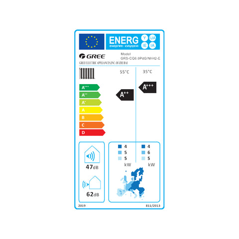 Gree Versati III All In One osztott levegő-víz hőszivattyú, beépített HMV, 6kW, R32, 1 fázis