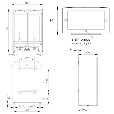 Hajdu Aquastic AQ Flat F80 ErP szögletes elektromos vízmelegítő