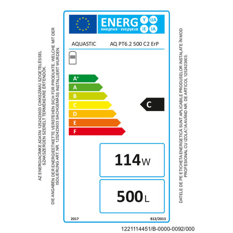 Hajdu Aquastic AQ PT6.2 500 C 2 ErP puffertároló szigetelés nélkül, 500 literes, 2 acél hőcserélővel