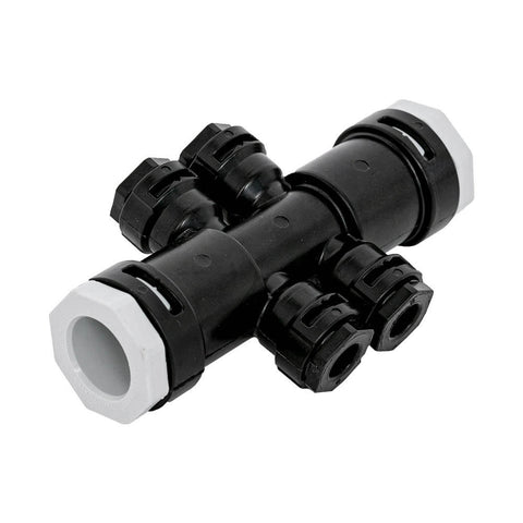 Hakatherm SkyFlow Push Alpex T-idom szűkített kereszt, dupla 20x2-10x1,3 szürke