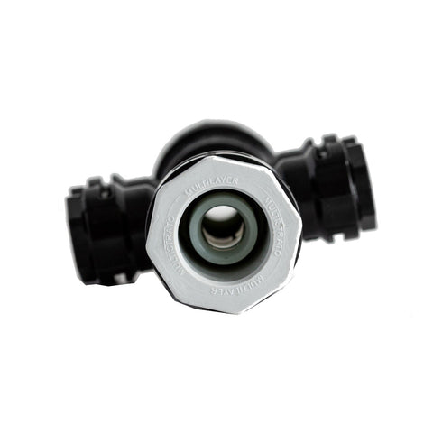 Hakatherm SkyFlow Push Alpex T-idom szűkített kereszt, dupla 20x2-10x1,3 szürke