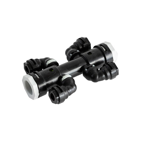 Hakatherm SkyFlow Push Alpex T-idom szűkített kereszt patkó, dupla 20x2-10x1,3 szürke