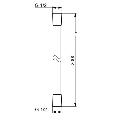 Hansa Basic zuhanygégecső 200 cm csavarodásmentes