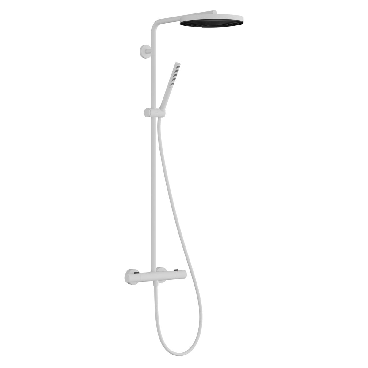 Hansgrohe Pulsify S Puro zuhanyrendszer termosztátos, kézizuhany 1jet, matt fehér