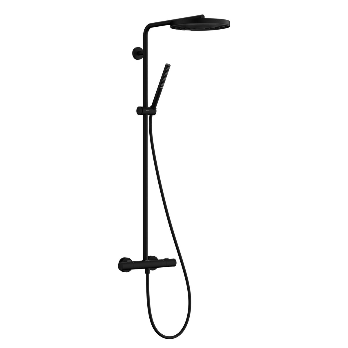 Hansgrohe Pulsify S Puro zuhanyrendszer termosztátos, EcoSmart, kézizuhany 1jet, matt fekete