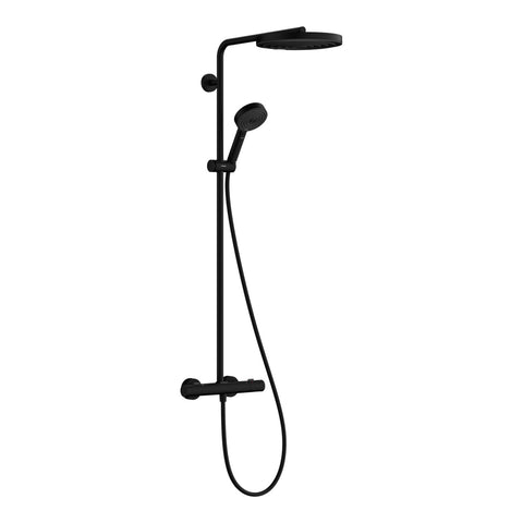 Hansgrohe Pulsify S Puro zuhanyrendszer termosztátos, kézizuhany 3jet, matt fekete