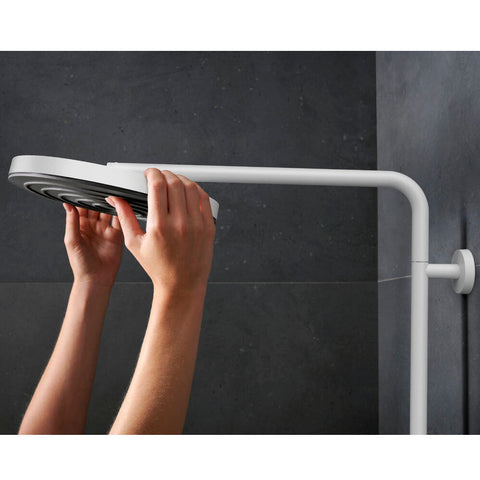 Hansgrohe Pulsify S Puro zuhanyrendszer termosztátos, kézizuhany 3jet, matt fehér