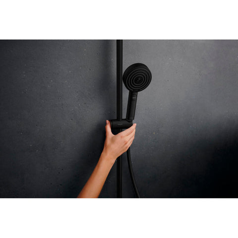 Hansgrohe Pulsify S Puro zuhanyrendszer termosztátos, EcoSmart, kézizuhany 3jet, matt fekete