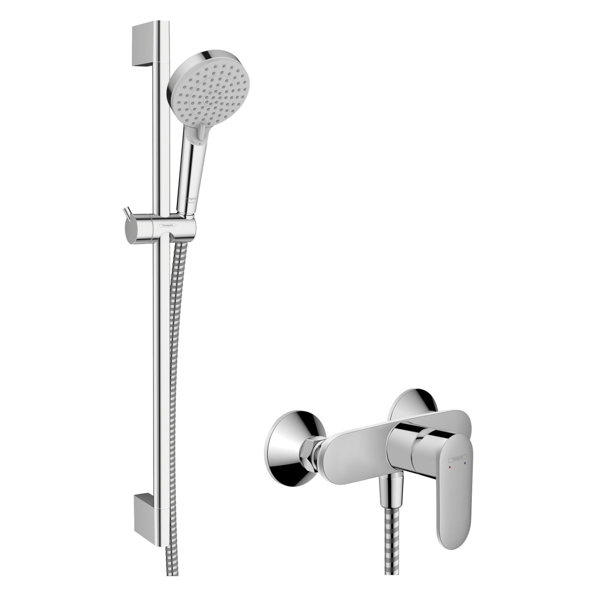 Hansgrohe Vernis Blend zuhanyrendszer, Crometta 65 cm-es zuhanyrúd, króm