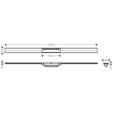 Hansgrohe RainDrain Flex zuhanylefolyó színkészlet 120 cm, formára vágható, matt fehér